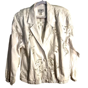 Giacca bianca donna Lim’s vintage ritagliata pizzo taglia M spalline - Foto 1 di 10