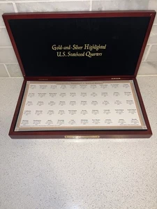 Gold-and-Silver-Highlighted Statehood Quarters Box Free Shipping - Picture 1 of 5