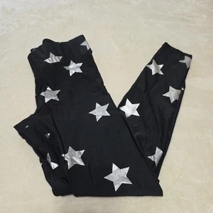 Leggings Terez Med nero/argento vita alta stella polare fitness yoga palestra made in USA - Foto 1 di 8