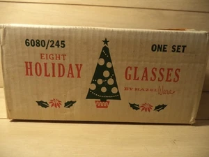 VINTAGE HAZELWARE WEIHNACHTSGLAS 8ER SET IN OVP KOSTENLOSER VERSAND - Bild 1 von 6