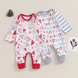 Baby Strampler mit Herzmuster Langarm - Bild 1 von 8