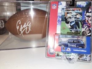 Eddie George signiert NFL Football mit Koffer, Echtheitszertifikat & Matchbox Auto mit Karte! AUTO Ball! - Bild 1 von 8