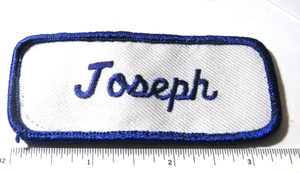 Joseph Name Patch Mechaniker Garage Tankstelle Oldtimer Automobile - Bild 1 von 1