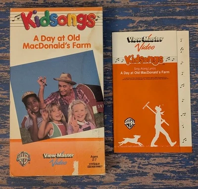 Kidsongs A Day at Old MacDonald's Farm (1985) VHS w/ Booklet - 1980s Singalong - Image 1 of 4