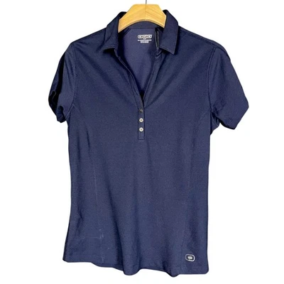 NUEVO CON ETIQUETAS Para Mujer Ogio Azul Marino Golf Trabajo Manga Corta Polo - Talla S Foto 1 de 4