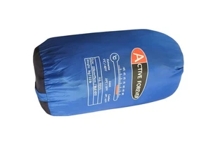 ACTIVE FOREVER Schlafsack 3 Jahreszeiten blau 214x73x7,6 cm Camping Wandern - Bild 1 von 3