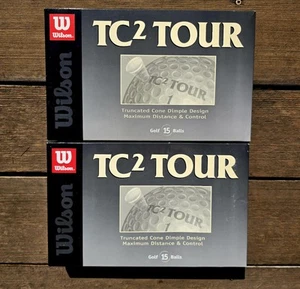 Golf Balls - White 2 Boxes Wilson TC2 Tour - Maximum Distance & Control - 30 New - Picture 1 of 3