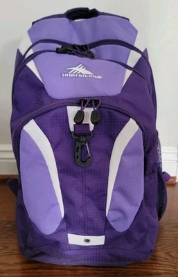 High Sierra Riprap Backpack Laptop Bag 3 Compartments Purple Unisex Fits 15"  - Image 1 of 4