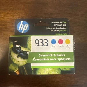 Neu HP 933 N9H56FN Tintenpatrone Gelb, Cyan und Magenta Ablaufdatum März 2025 - Bild 1 von 5