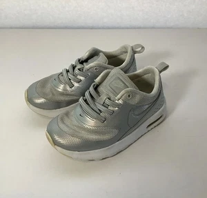 Nike Air Sneakers Childrens Size 9C EUR 26 Silver 859586-003 - Picture 1 of 10