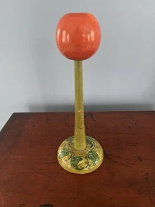 Antique 1920's Hand Painted Wood Hat / Wig Stand Holder Germany - Picture 1 of 5