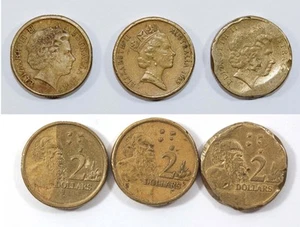 ‘THE HOARD’ 3 AUSTRALIAN $2 COINS USED 2004 2014 ERROR COINS &1998 HH INITIALS - Bild 1 von 15
