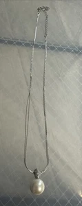 Majorica 925 Sterling 1890 Doppelkordel Kette Perlenkette 16 Zoll - Bild 1 von 8