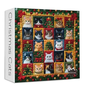 Weihnachten 1000 Teile Puzzle für Erwachsene, Lustige Katzen Puzzle Niedliche Tiere... - Bild 1 von 9