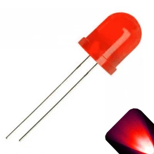 50 x 10mm Round Top Diffused Colored Lens LED Red Ultra Bright Lights Car RC pC - Picture 1 of 3