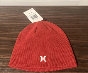 Hurley Beanie rot warm Winter Icon Staples Mütze Unisex One Size NEU Neu mit Etikett - Bild 1 von 4