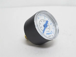 243753 Neu-ohne Karton; Festo 162835 Manometer; 0-10BAR; 1/8NPT Messingschaft - Bild 1 von 5