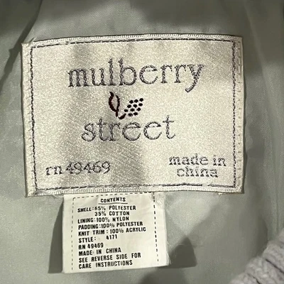 Vintage Mulberry Street Hooded Puffer Coat Womens 10P Gray Winter Quilted Jacket - Image 1 of 4