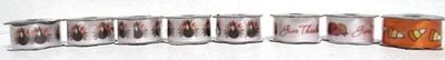 Assorted Ribbon The Paper Studio Thanksgiving Autumn 8 Rolls Turkey, New - Image 1 of 4