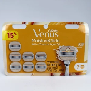 Gillette Venus Moisture Glide Damen Rasierer 5 Klingen Nachfüllpack 7 Kartuschen Neu - Bild 1 von 6