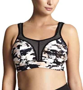 Panache Boundless Racerback Non-Wire Sports Bra 7341Camo Print Multi Plus Sizes - Picture 1 of 5