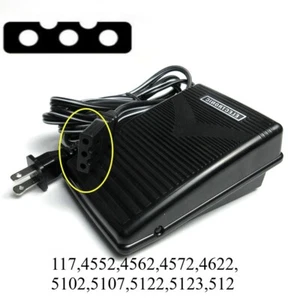 for Singer 117,4552,4562,4572,4622,5102,5107,5122,5123,512 Foot Controller Pedal - Picture 1 of 4