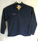 Columbia Navy Blue Fleece Pullover, Base Layer, Mens Large, Unisex