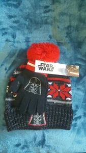 Star Wars Darth Vader Kids Hat & Gloves Set - Picture 1 of 4