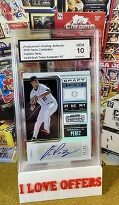 2018 PANINI CONTENDERS DRAFT FRANKLIN PEREZ ROOKIE AUTOGRAPH TICKET PGA 10 READ - Picture 1 of 4