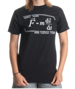 Ann Abor Funny Physics Science Graphics T-Shirt, Small, Black, The Force- USED - Picture 1 of 2
