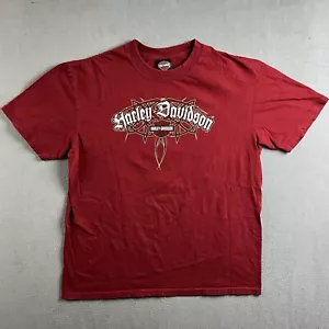 Vintage Harley Davidson Hemd Herren XL Rot Tribal Affliction Style Y2K Biker Tee - Bild 1 von 11