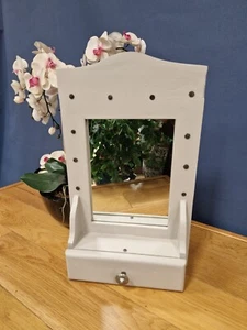 Handmade Rustic Wall Mirror With Drawer - Picture 1 of 6