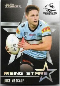 2022 Nrl Traders Rising Stars Parallel (RSP4) Luke METCALF Sharks - Picture 1 of 1