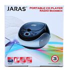 Jaras Jj-Box89 Sport Portable Stereo Cd Player W/ Am/Fm Stereo Radio -Silver/Blk