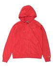 KAPPA Womens Zip Hoodie Sweater UK 16 Large Red Cotton BA19