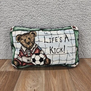 Boyds Bears & Friends Pillow Life's A Kick Soccer Bear Tapestry Accent 12" - Picture 1 of 6
