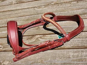 NWT Devoucoux Makila Crystal Padded Monocrown Dressage Full Double Bridle-MEDIUM - Picture 1 of 16