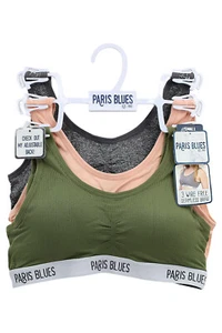 Sujetador deportivo azul paris 3 piezas almohadillas extraíbles cómodas verde coral gris s m l xl 1021 - Imagen 1 de 3