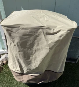 Classic Accessories Veranda Ottoman/Side Table/BBQ Grill Cover 22" Small Square - Picture 1 of 6