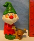 * Vintage - So Very Cute - Pixie Or Gnome Sawing Log - Made By Rb (Japan) - Nice