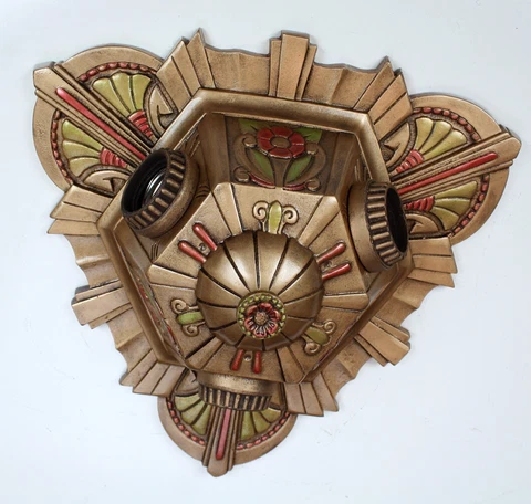 Antique Lincoln Marietta Art Deco 20's Ceiling Light Flush Chandelier Cover