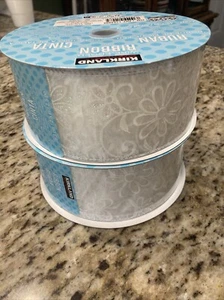 Kirkland Signature Wire-Edged Nylon Ribbon, 2.5" x 50Y, White. New - Picture 1 of 4