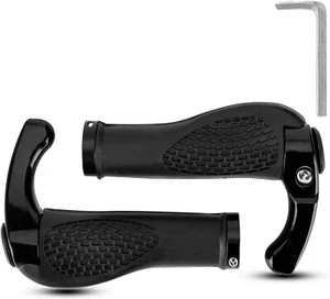 ROCKBROS BMXBike Grips Single Lock-on Bicycle HandleBar Cycling Grips Ends Black - Picture 1 of 10