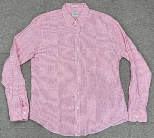 J.Crew Classic Irish Linen Men's Button Down Long Sleeve Shirt Size Large - Picture 1 of 11