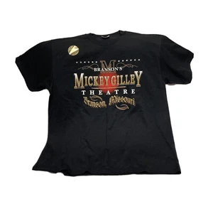 NWT Vintage AMC Mickey Gilley Theater Branson MO Black T-shirt Size L Hanes - Picture 1 of 7