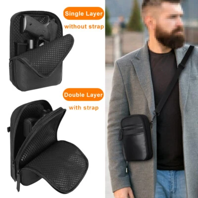 Tactical Concealed Gun Pouch Handgun Pistol Holster EDC Waist Bag for Hunting - Image 1 of 4