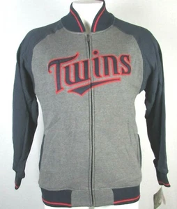 Minnesota Twins Stitches Men's Full Zip Bomber Jacket Gray MLB M-2XL - Picture 1 of 6
