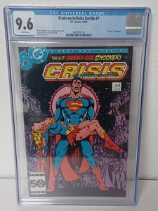 CRISIS ON INFINITE EARTHS #7 (DC Comics, 1985) Calificación CGC 9,6 ~ Páginas blancas - Imagen 1 de 1