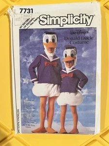 Disney DONALD DUCK COSTUME PATTERN– Simplicity 7731 Uncut Adult MED Vintage 1986 - Picture 1 of 6