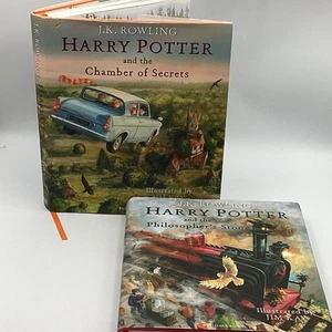 2 Harry Potter Books: HardCover Chamber of Secrets/Philosophers Stone(B1)NS#8668 - Picture 1 of 14